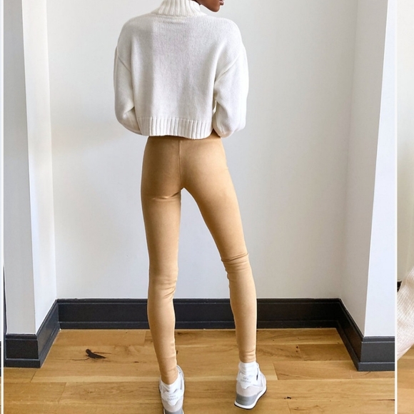 🔥 WINTER SALE - WILFRED FREE - Faux suede daria leggings in camel - Picture 8 of 9